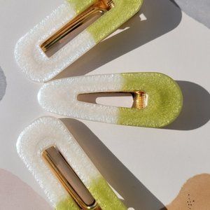 Hair Clips, Resin, Handmade